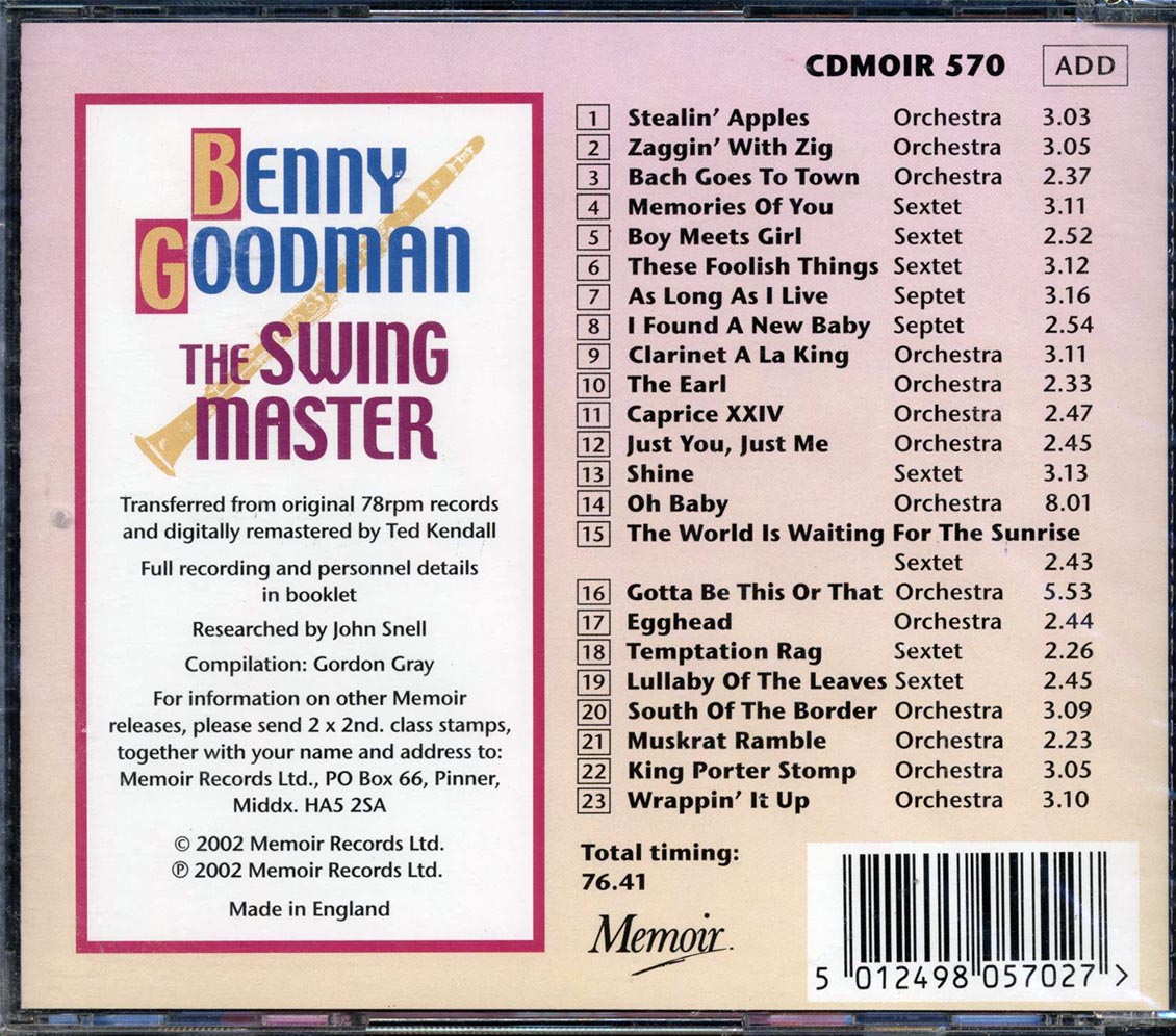 Benny Goodman - The Swing Master