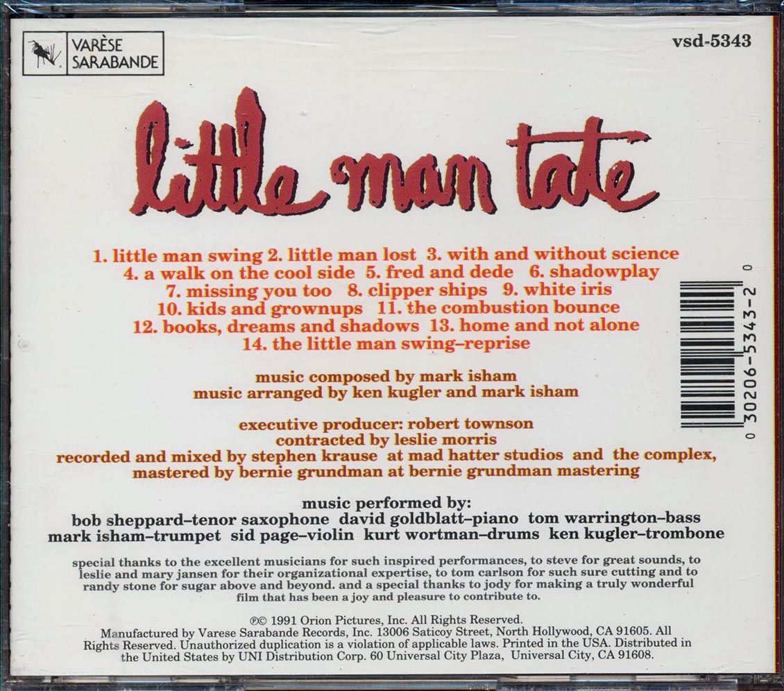 Mark Isham  - Little Man Tate Original Motion Picture