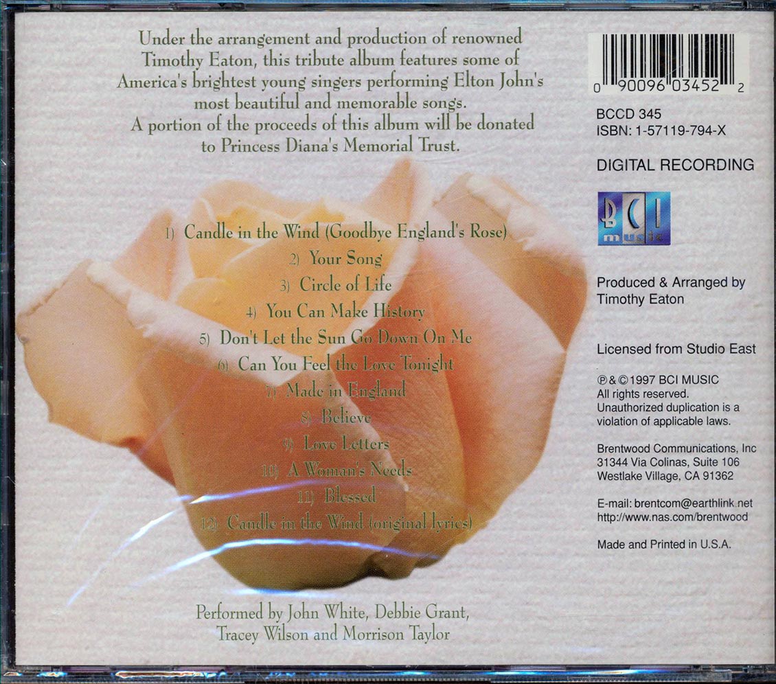 John White, Debbie Grant, Tracey Wilson, Etc. - England Rose: A Tribute To The Music Of Elton John