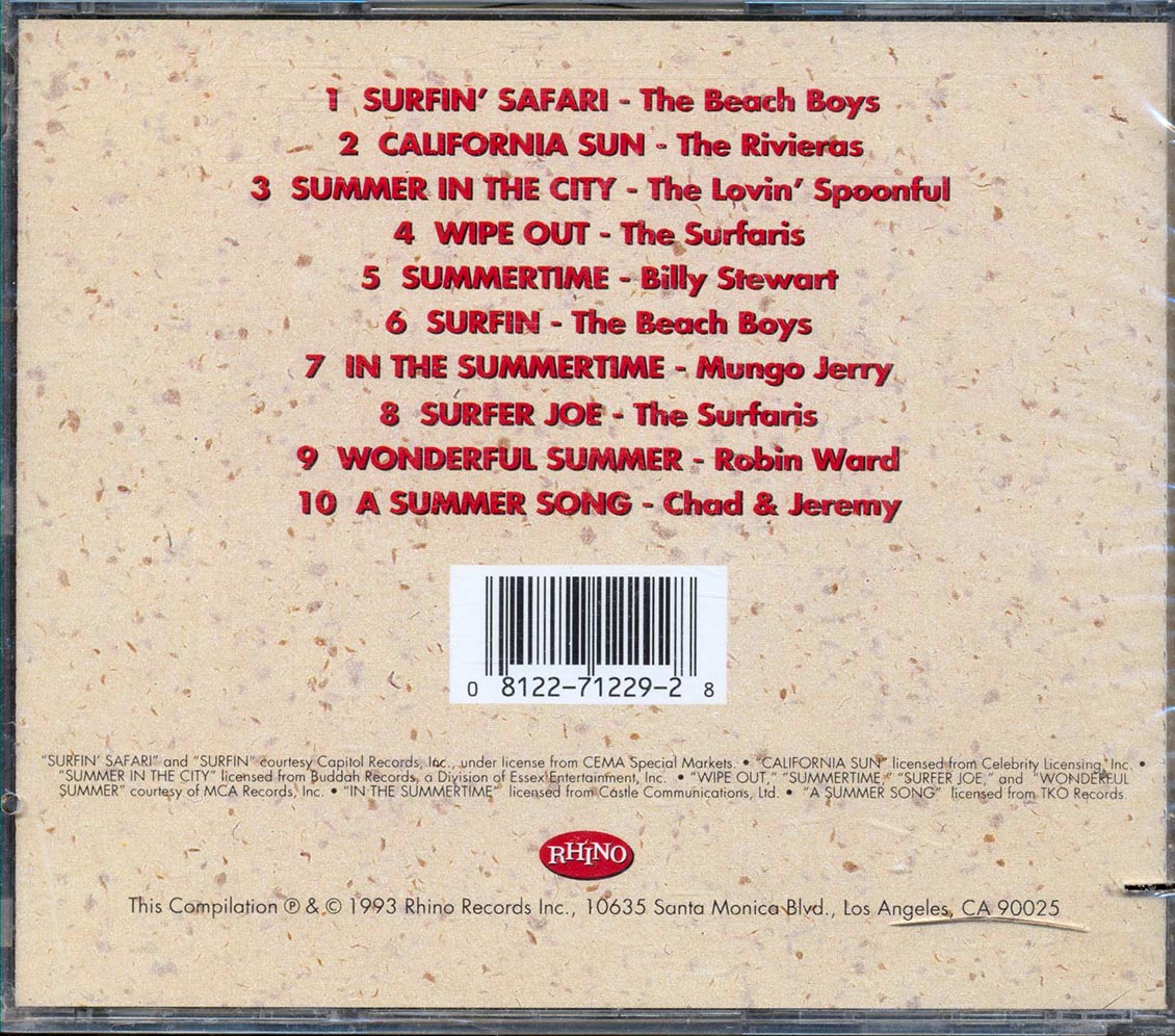 The Beach Boys, Billy Stewart, The Rivieras, Etc. - Summer Hits  (marked/ltd stock)