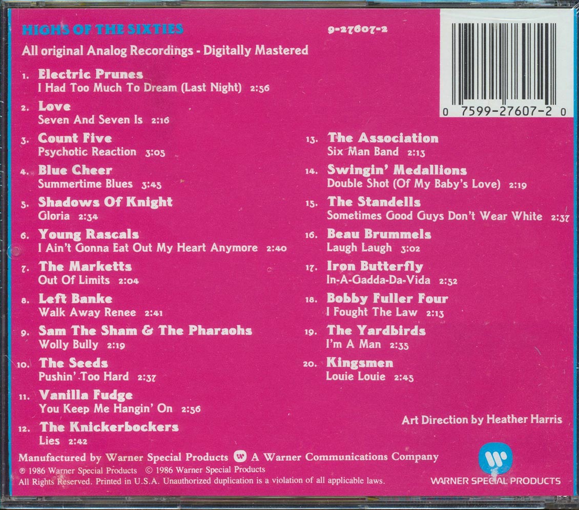 Love, Count Five, Electric Prunes, Etc. - Highs Of The Sixties