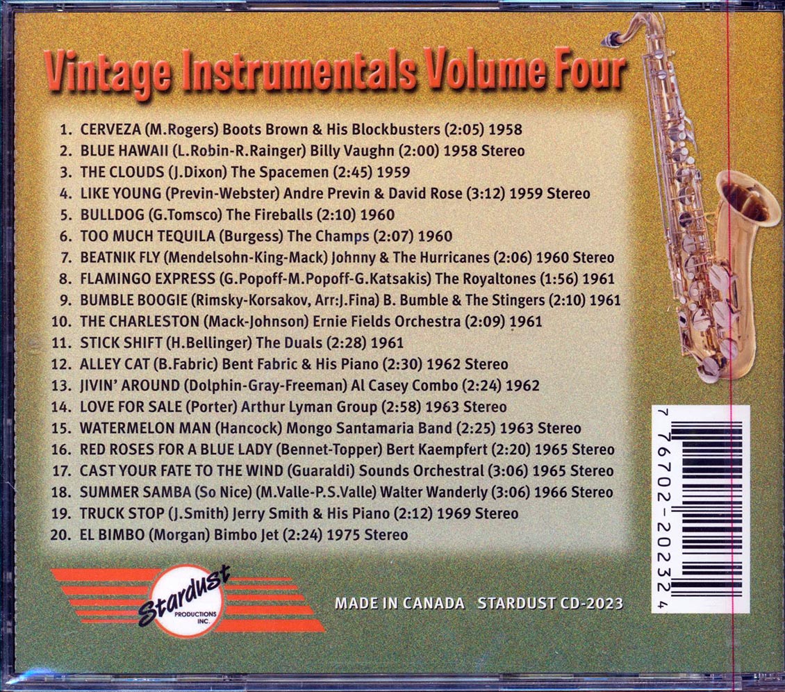 Boots Brown & His Blockbusters, Billy Vaughn, The Spacemen, Etc. - Vintage Instrumentals Volume 4