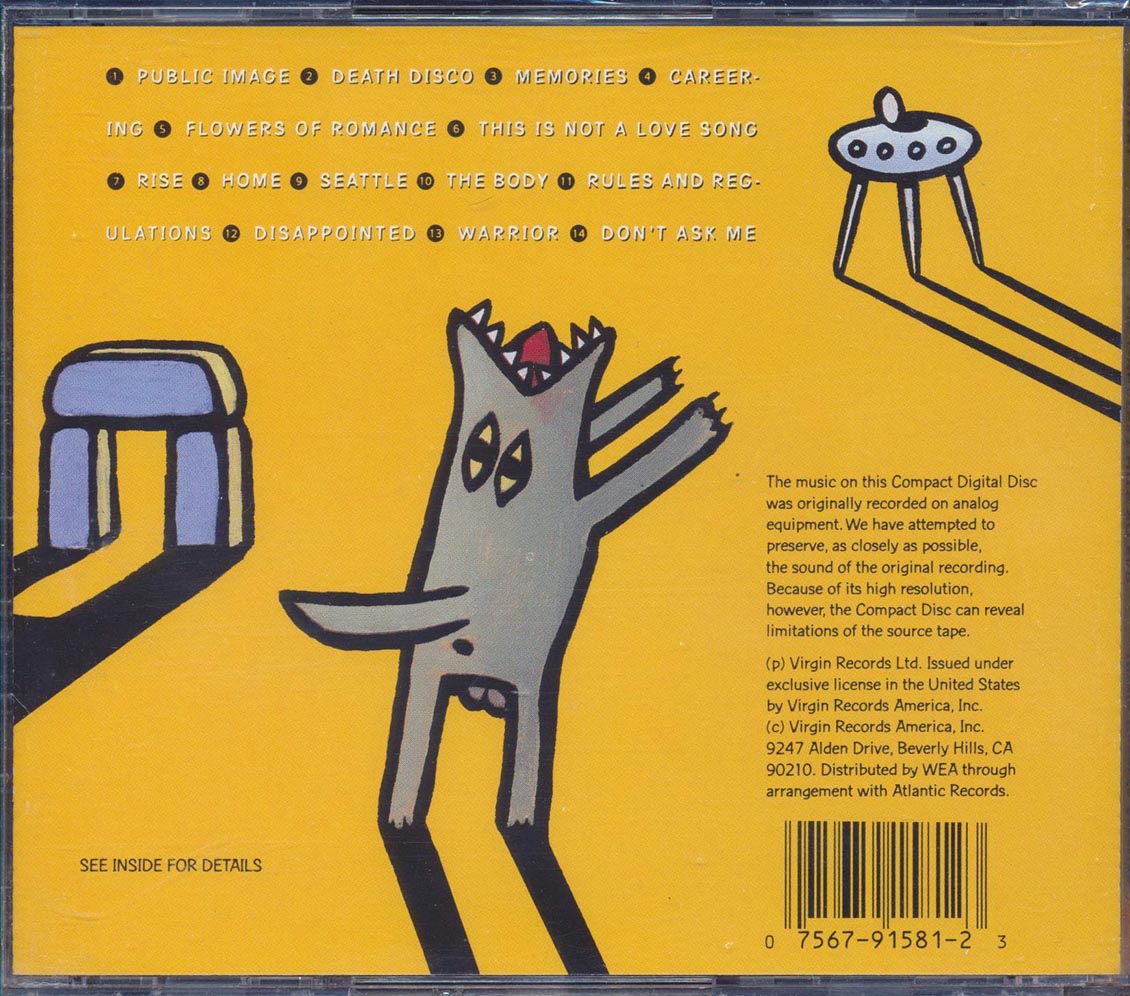 Public Image Ltd - The Greatest Hits: So Far