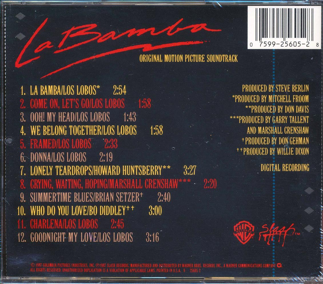 Los Lobos, Howard Huntsberry, Marshall Crenshaw, Etc. - La Bamba: Original Motion Picture Soundtrack