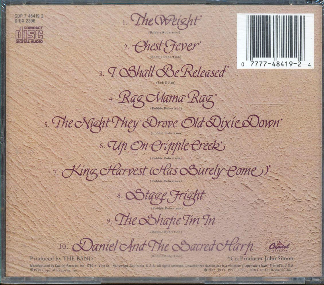 The Band - Anthology Volume 1