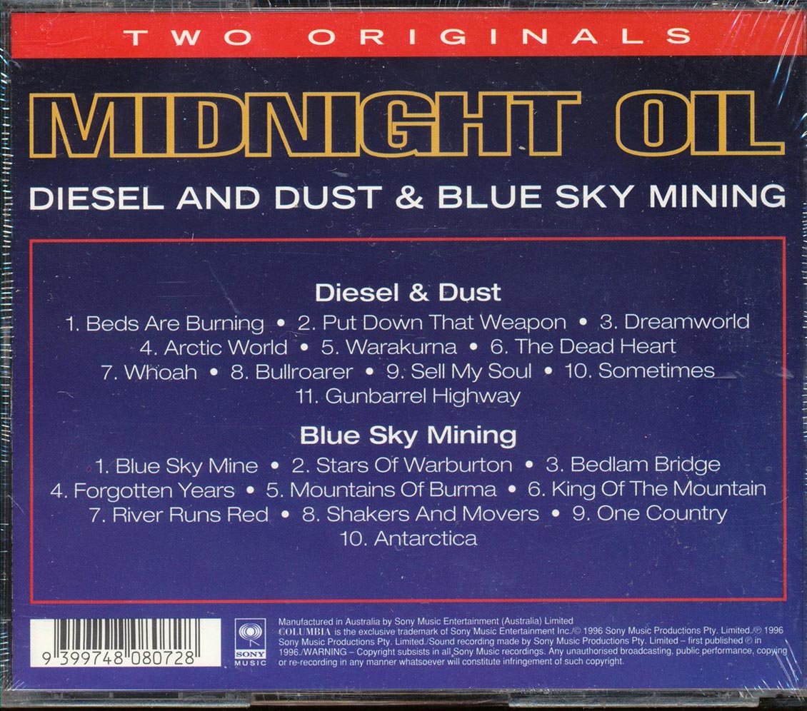 Midnight Oil - Diesel & Dust , Blue Sky Mining  (2 albums on 2 CDs) (2xCD)