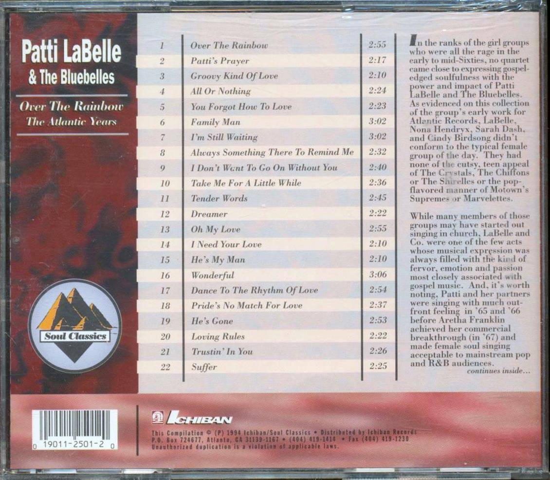 Patti Labelle & The Bluebelles  - Over The Rainbow The Altantic Sessions