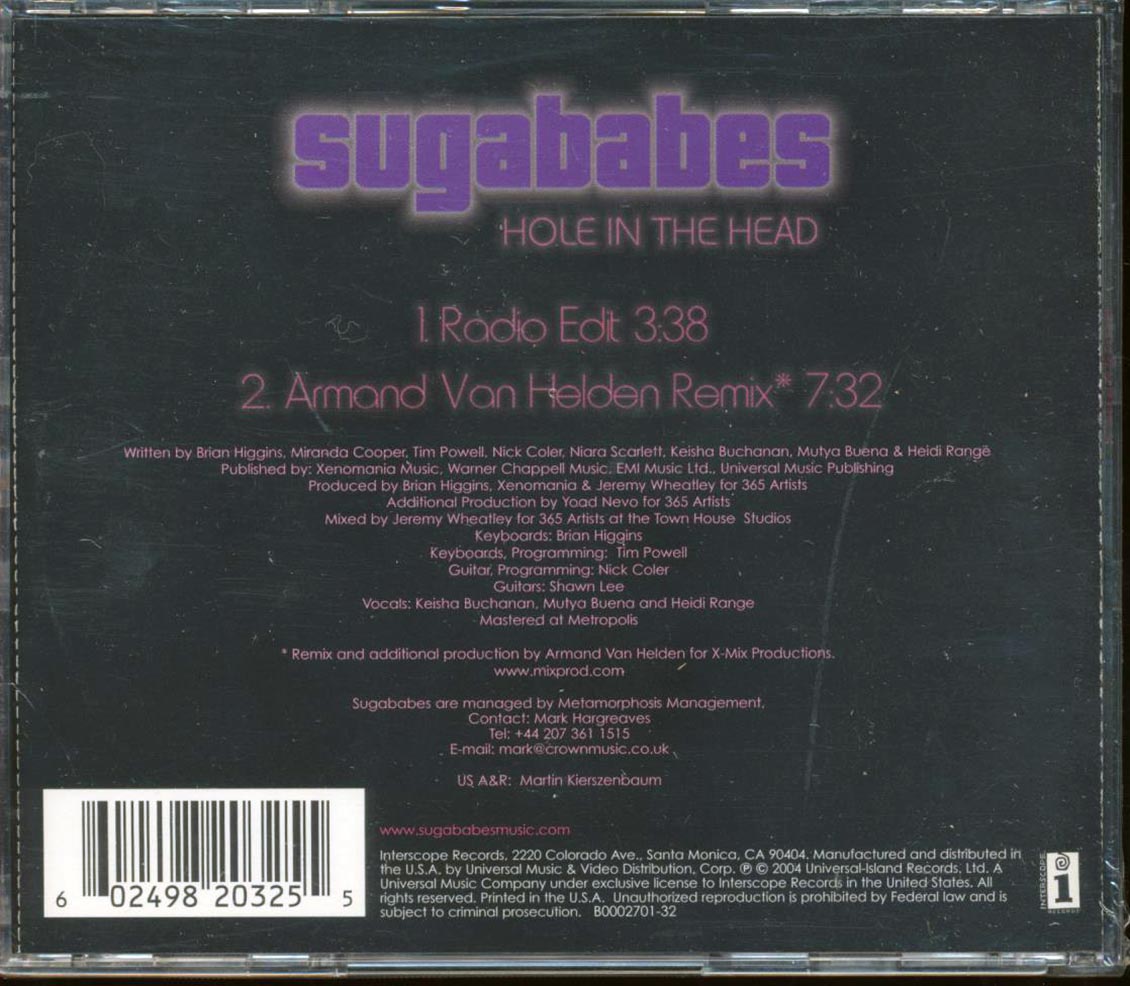Sugababes  - Hole In The Head