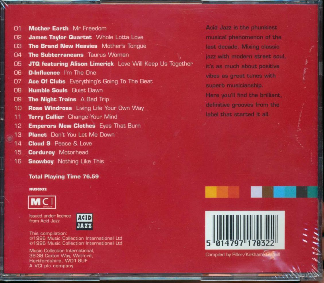 Mother Earth, The James Taylor, Night Trains, Etc. - Phials Of Acid Jazz