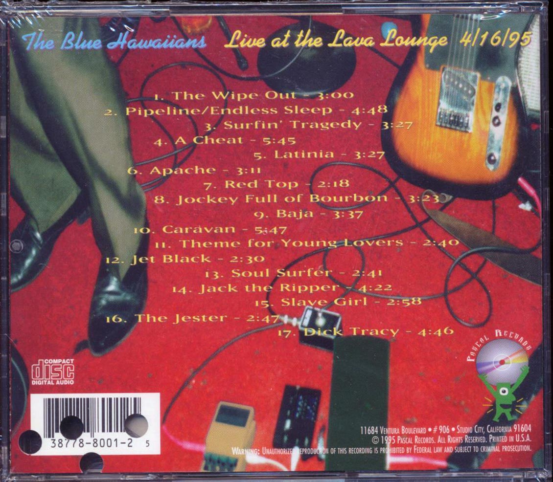 The Blue Hawaiians  - Live At The Lava Lounge  (marked/ltd stock)