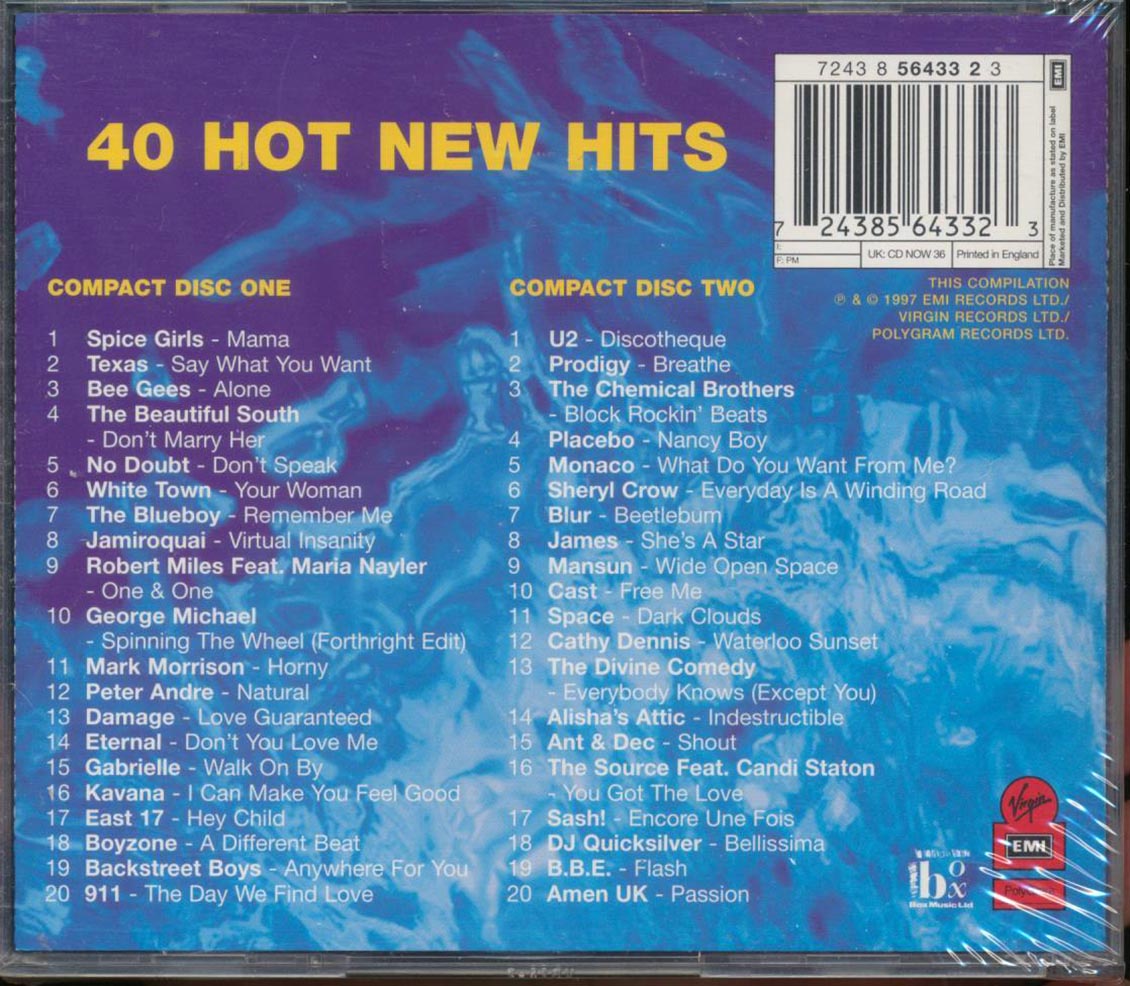 Sheryl Crow, U2, Bee Gee, Etc. - Now That's What I Call Music 36 (40 tracks) (2xCD)