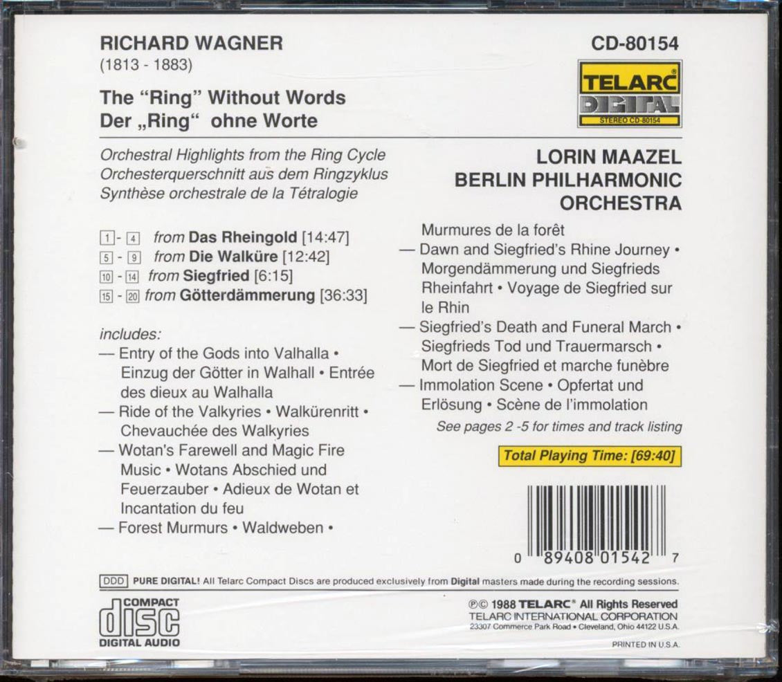 Richard Wagner, Lorin Maazel, Berliner Philharmoniker  - Der Ring Ohne Worte: The Ring Without Words