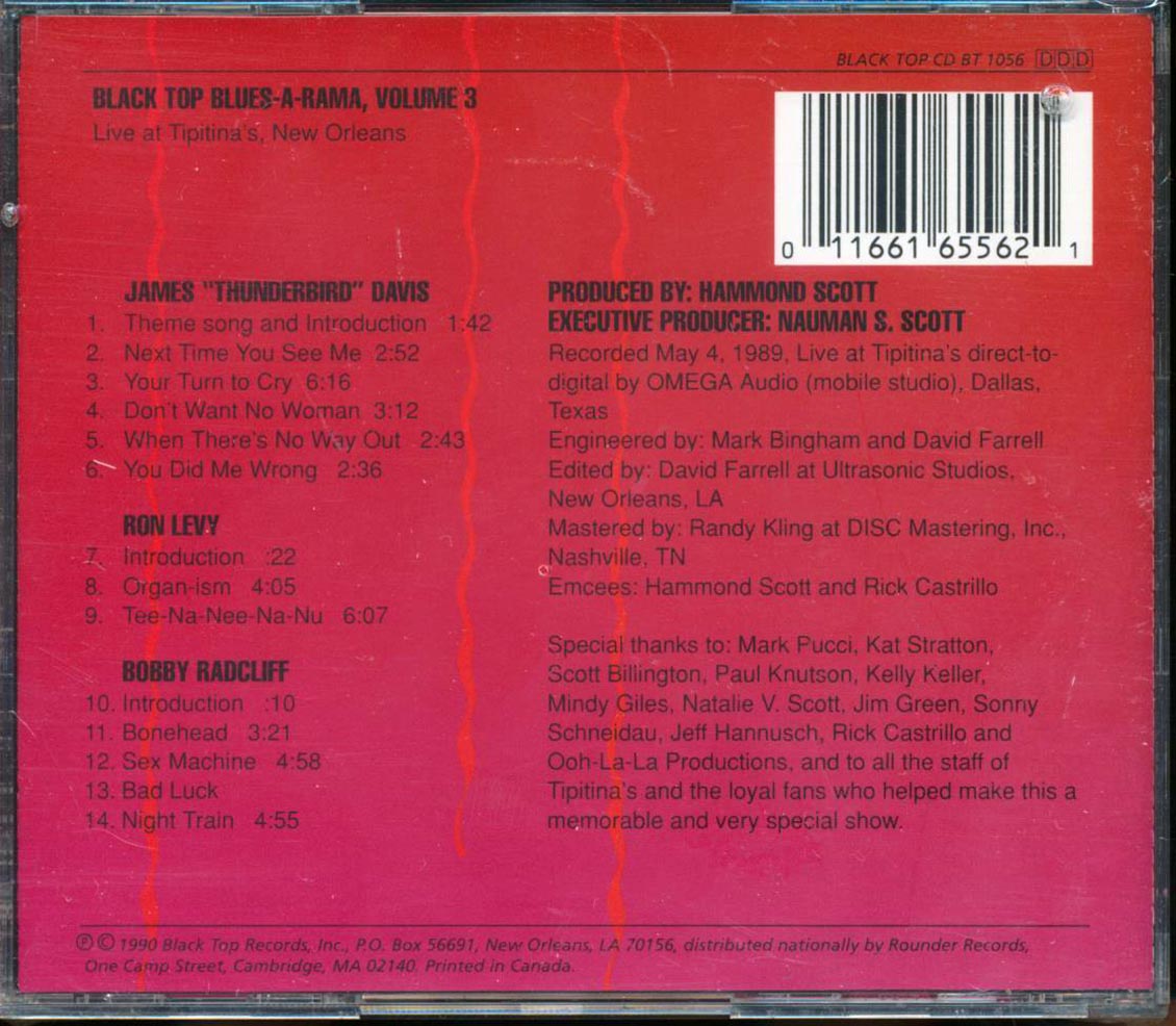 James Davis, Ron Levy, Bobby Radcliff  - Black Top Blues A Rama Volume Three