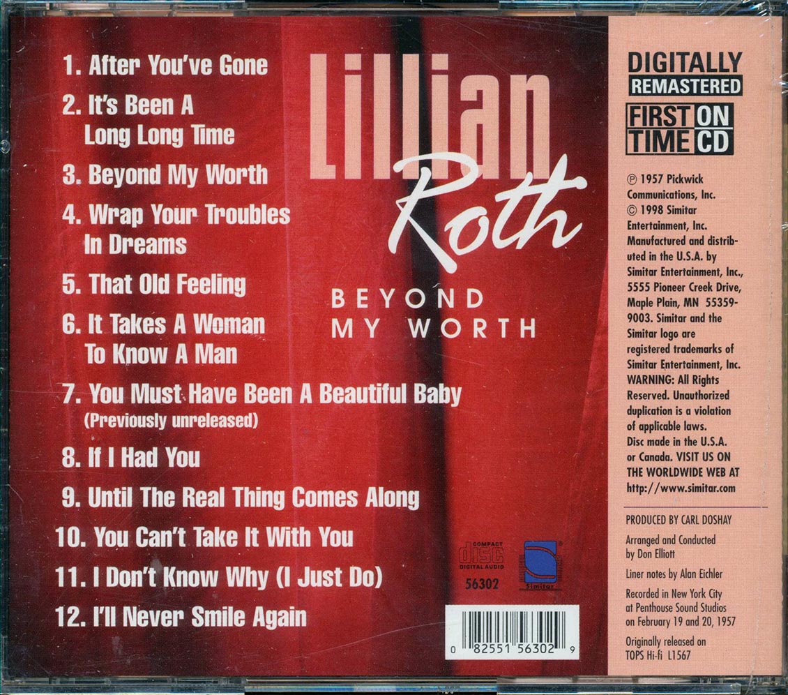 Lillian Roth - Beyond My Worth