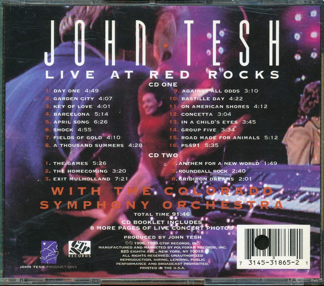 John Tesh With The Colorado Symphony Orchestra - Live At Red Rocks (marked/ltd stock)