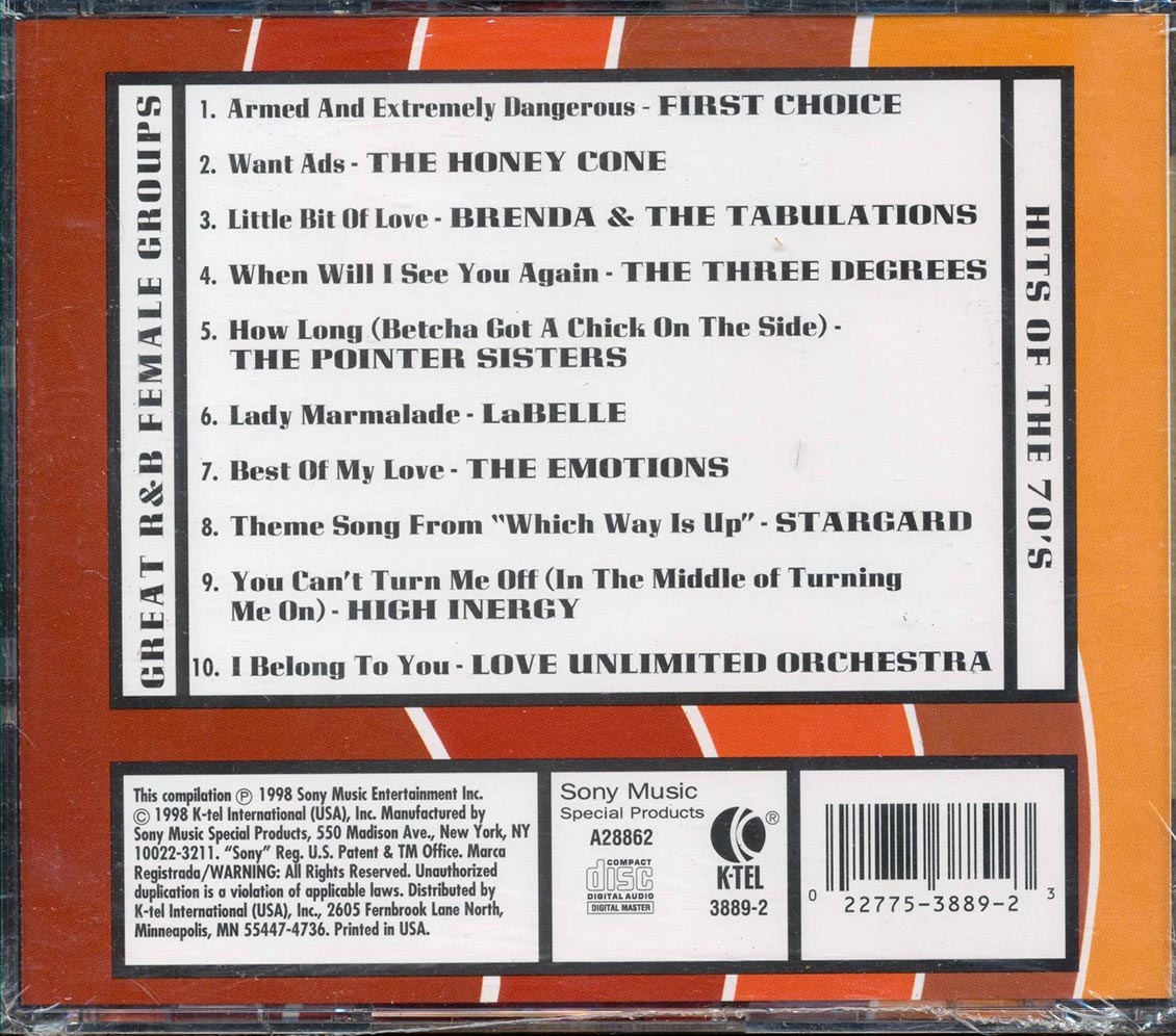 First Choice, The Honey Cone, Brenda & The Tabulations, Etc. - Great R&B Female Groups: Hits Of The 70's