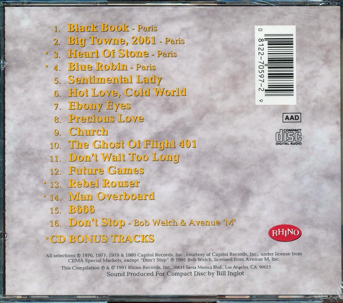 Bob Welch  - The Best Of Bob Welch