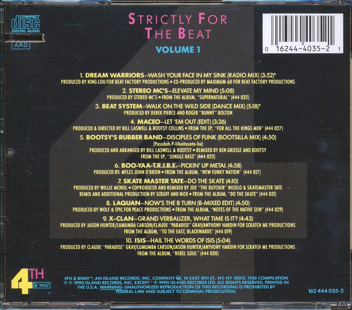 Boo-Yaa Tribe, Stereo MC's, Dream Warriors, Beat System, Maceo, Etc. - Strictly For The Beat (marked/ltd stock)