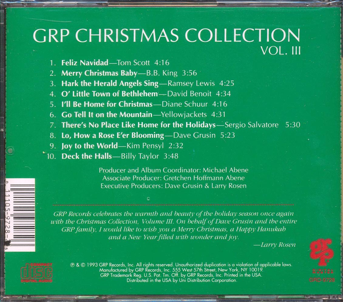 Tom Scott, David Benoit, Ramsey Lewis, Etc. - GRP Christmas Collection Volume 3