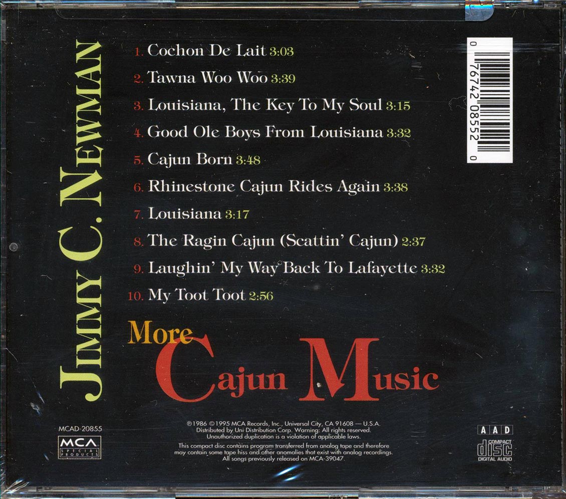 Jimmy C Newman - More Cajun Music