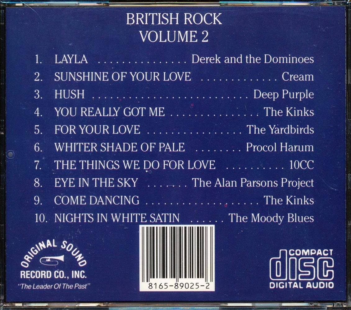 10CC, The Yardbirds, Derek & The Dominos, Cream, Deep Purple, Etc. - British Rock Volume 2