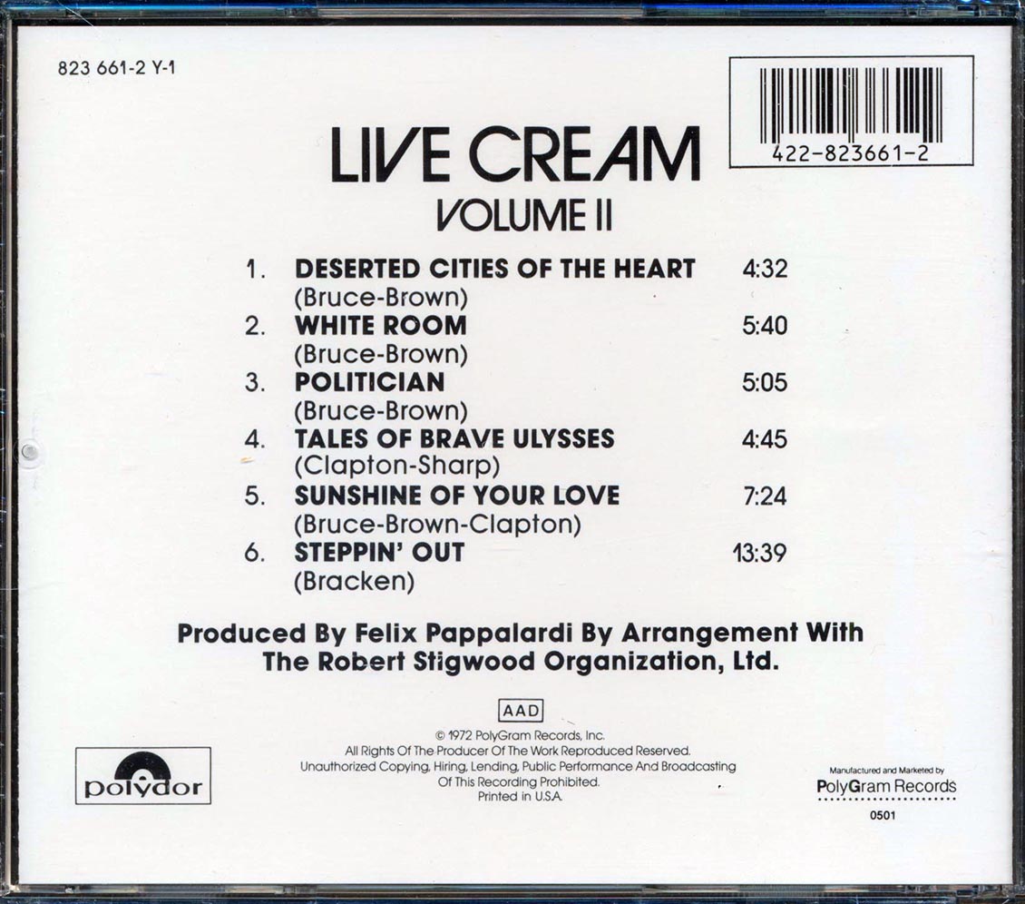 Cream - Live Cream Volume Two