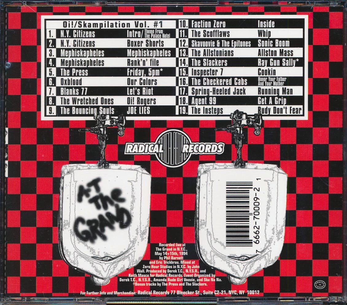 NY Citizens, Mephiskapheles, The Press, Etc. - Oi/Skampilation Volume 1