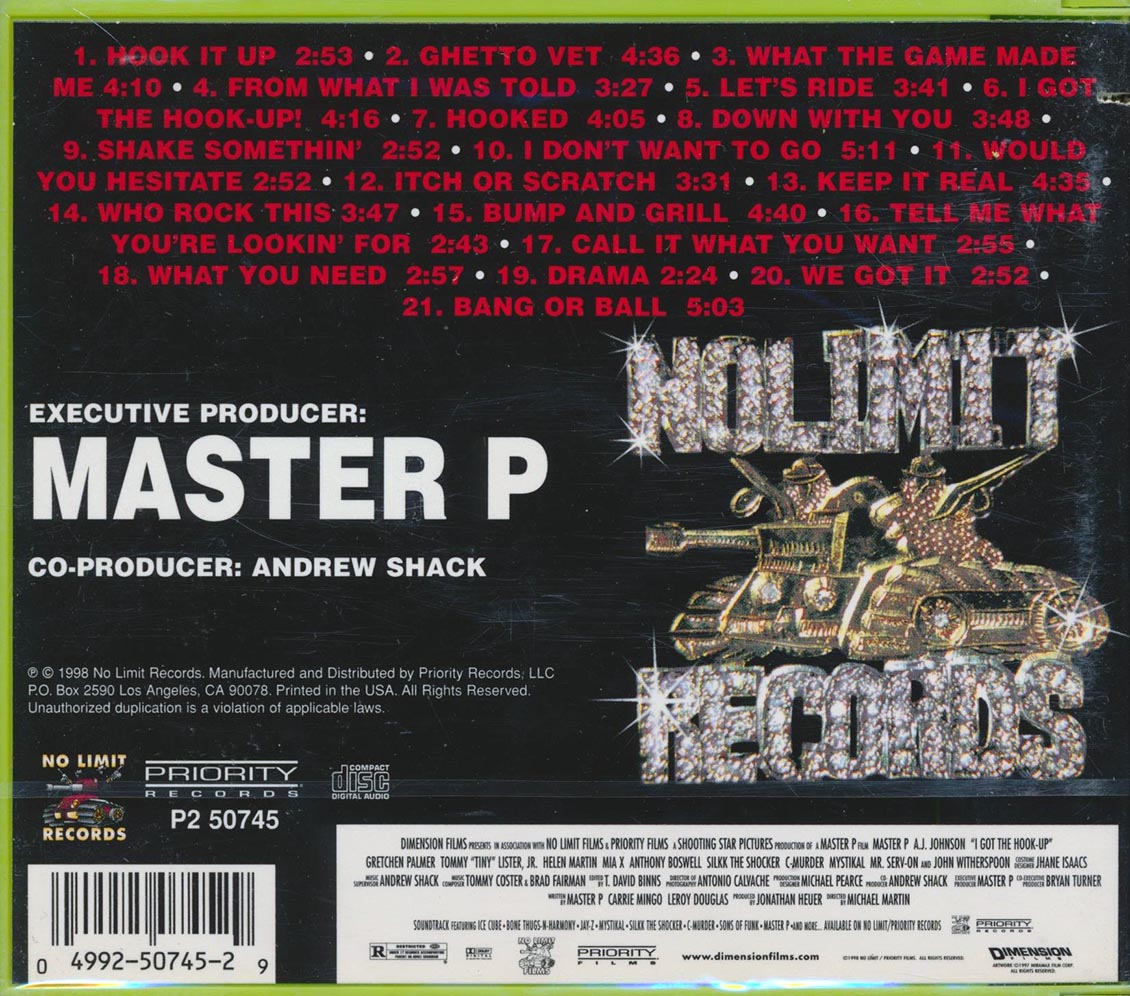 Master P, Bone Thugs-N-Harmony, Jaz-Z, Snoop Doggy Dogg, Ice Cube, Etc. - I Got The Hook-Up! Original Motion Picture Soundtrack