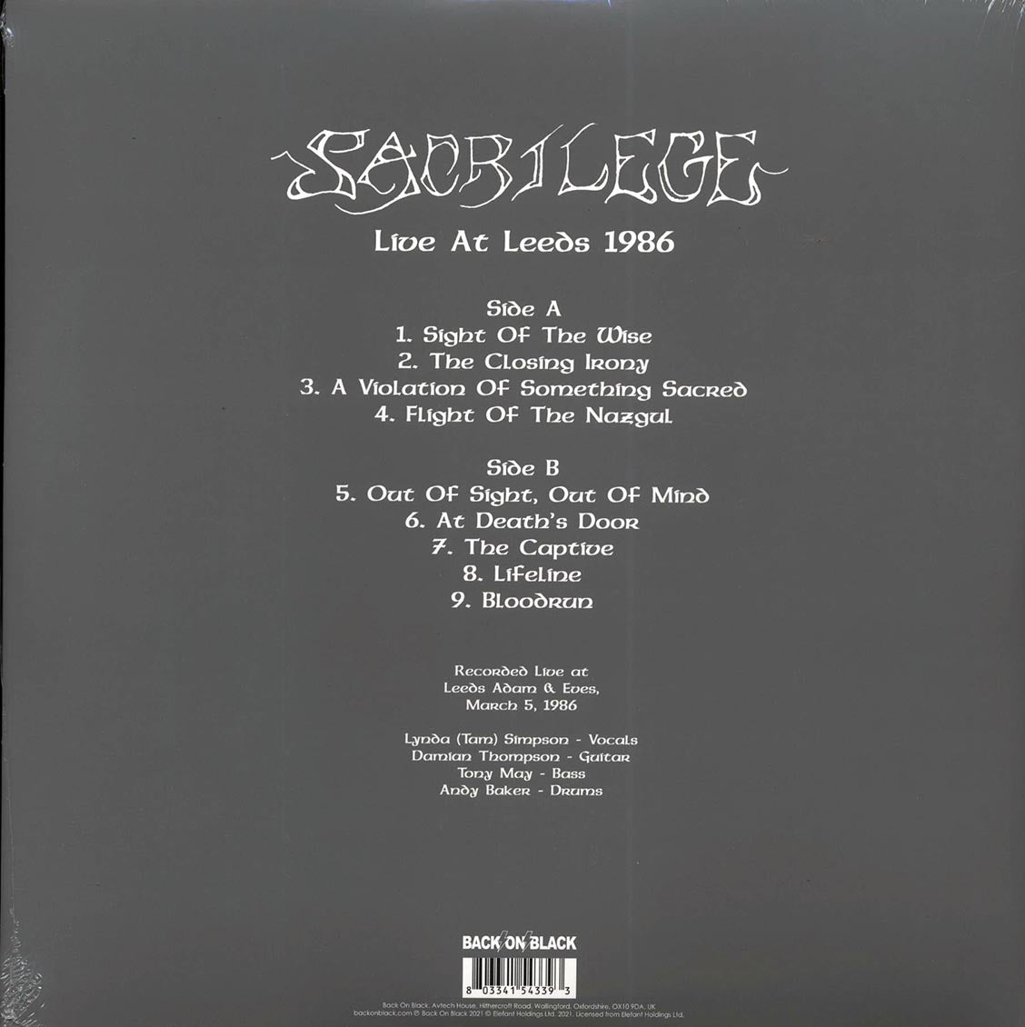 Sacrilege - Live At Leeds 1986 (ltd. ed.) (splatter vinyl)