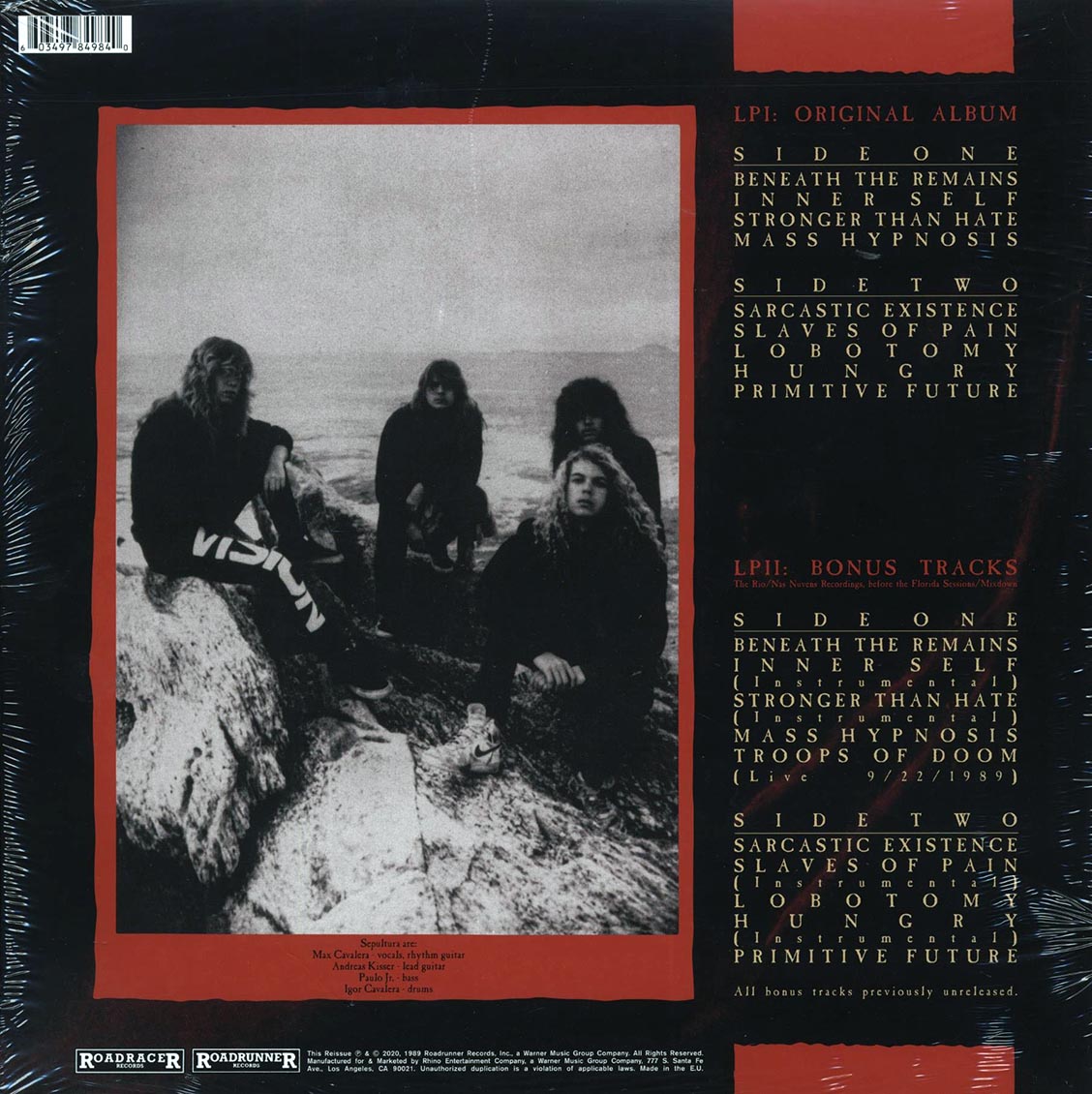 Sepultura - Beneath The Remains (+ 11 bonus tracks) (2xLP) (180g) (remastered)