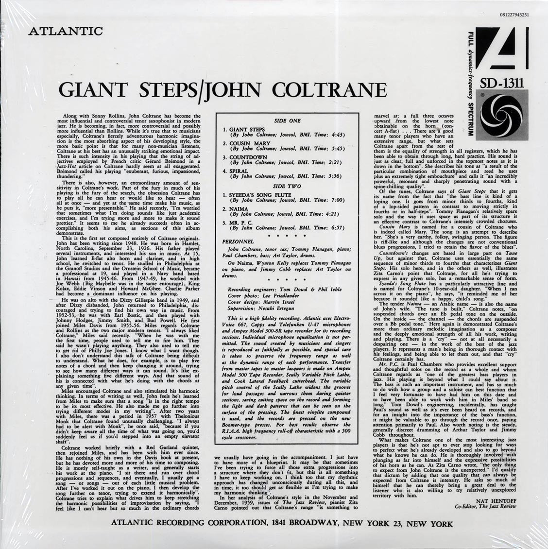 John Coltrane - Giant Steps (mono) (180g)