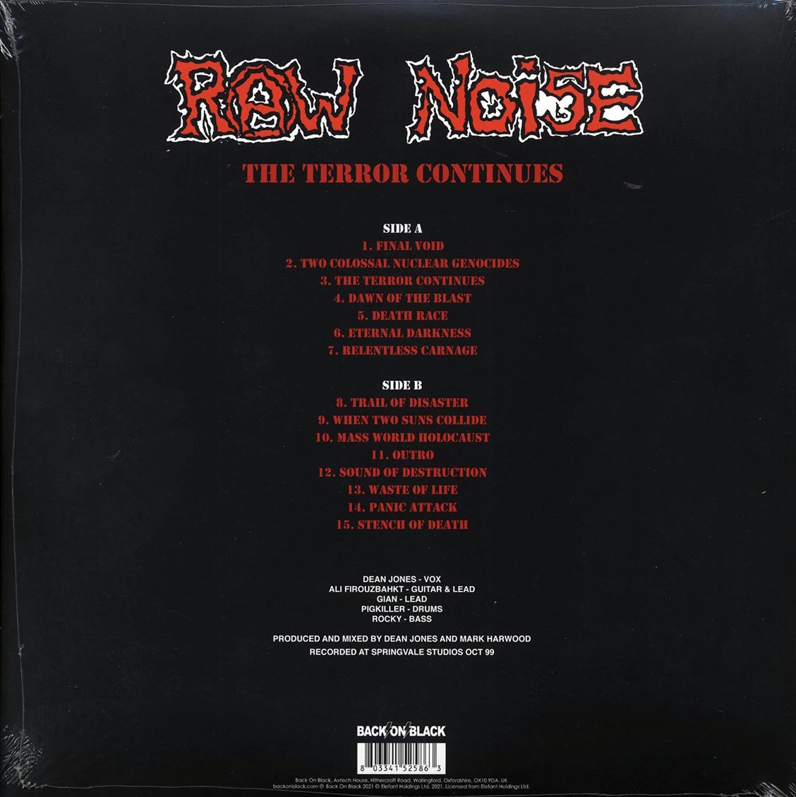 Raw Noise - The Terror Continues (ltd. ed.) (red vinyl)