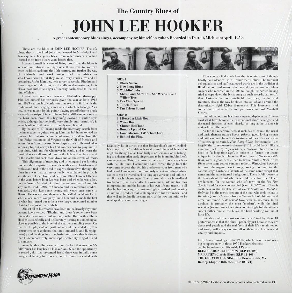 John Lee Hooker - The Country Blues Of John Lee Hooker (ltd. 500 copies made) (clear vinyl)