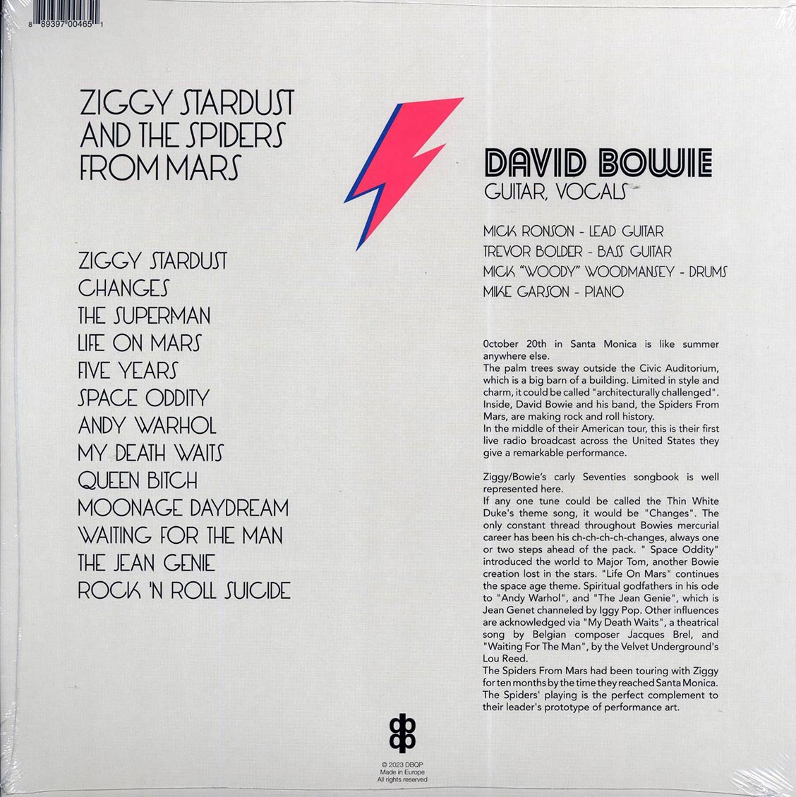 David Bowie - Live At The Santa Monica Civic Auditorium October 20 1972