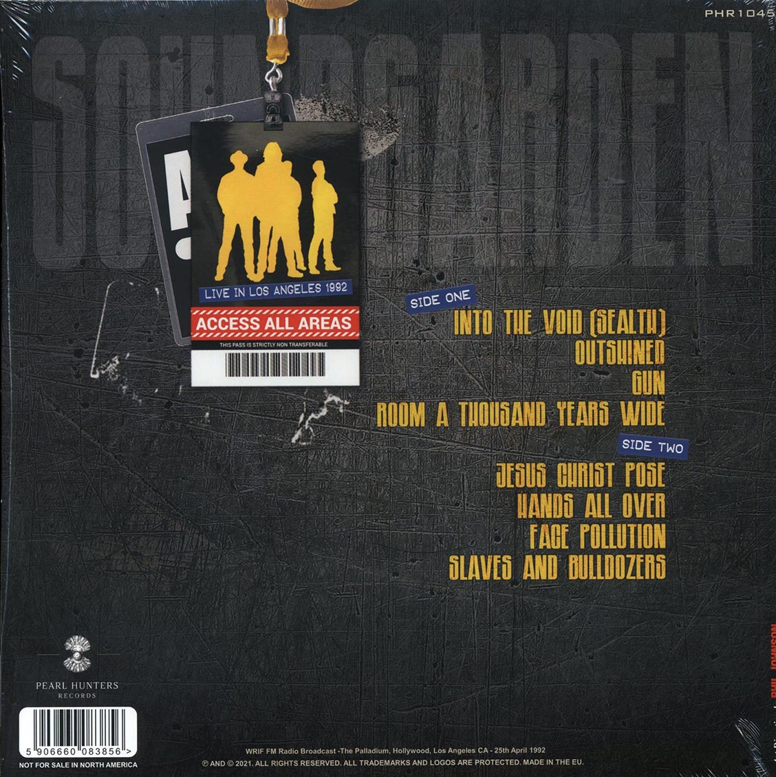 Soundgarden - Uncaged: Live At The Palladium, Hollywood, 1992 (ltd. ed.) (clear vinyl)