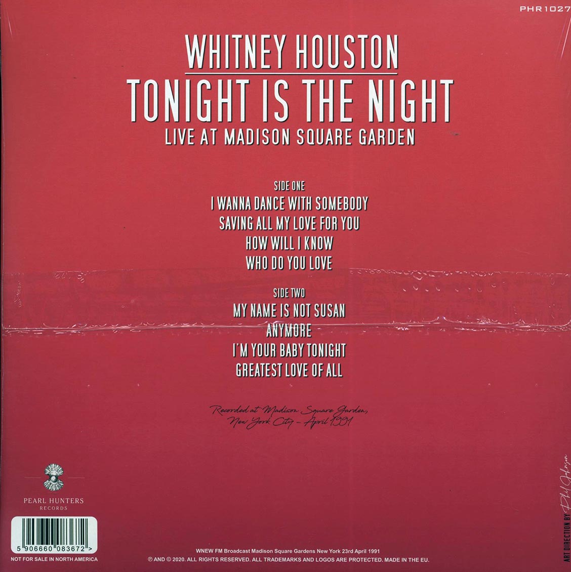 Whitney Houston - Tonight Is The Night: Live At Madison Square Garden (purple vinyl)