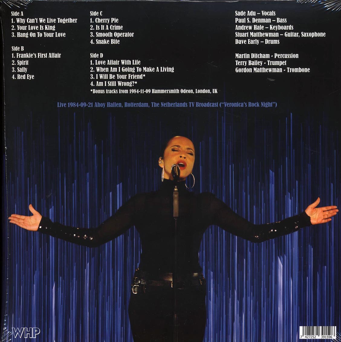 Sade - Live 1984-09-21 Ahoy Hallen, Rotterdam (2xLP)