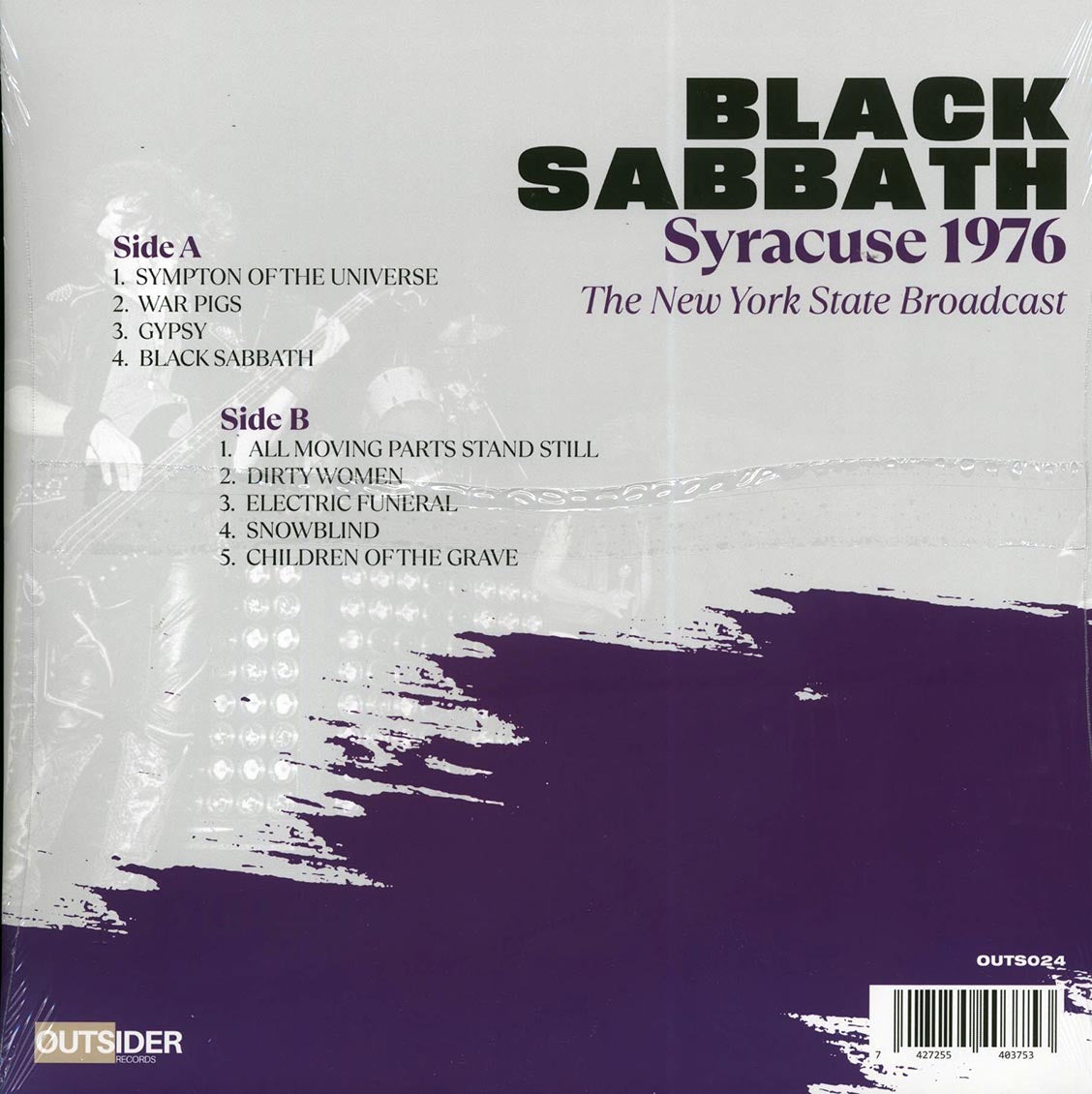 Black Sabbath - Syracuse 1976 (purple vinyl)