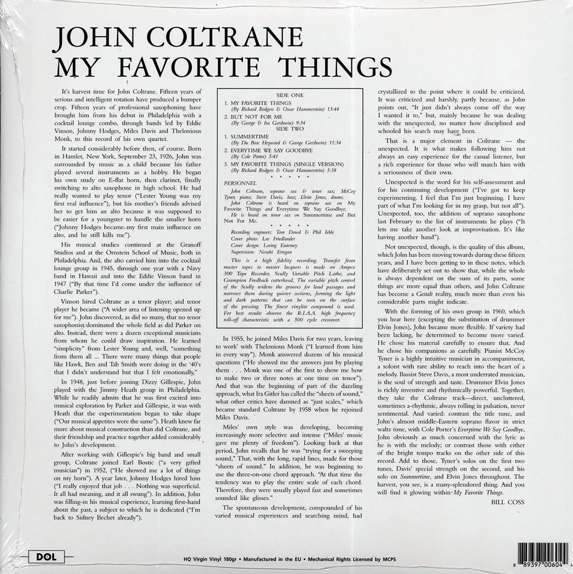John Coltrane - My Favorite Things (180g) (blue vinyl)