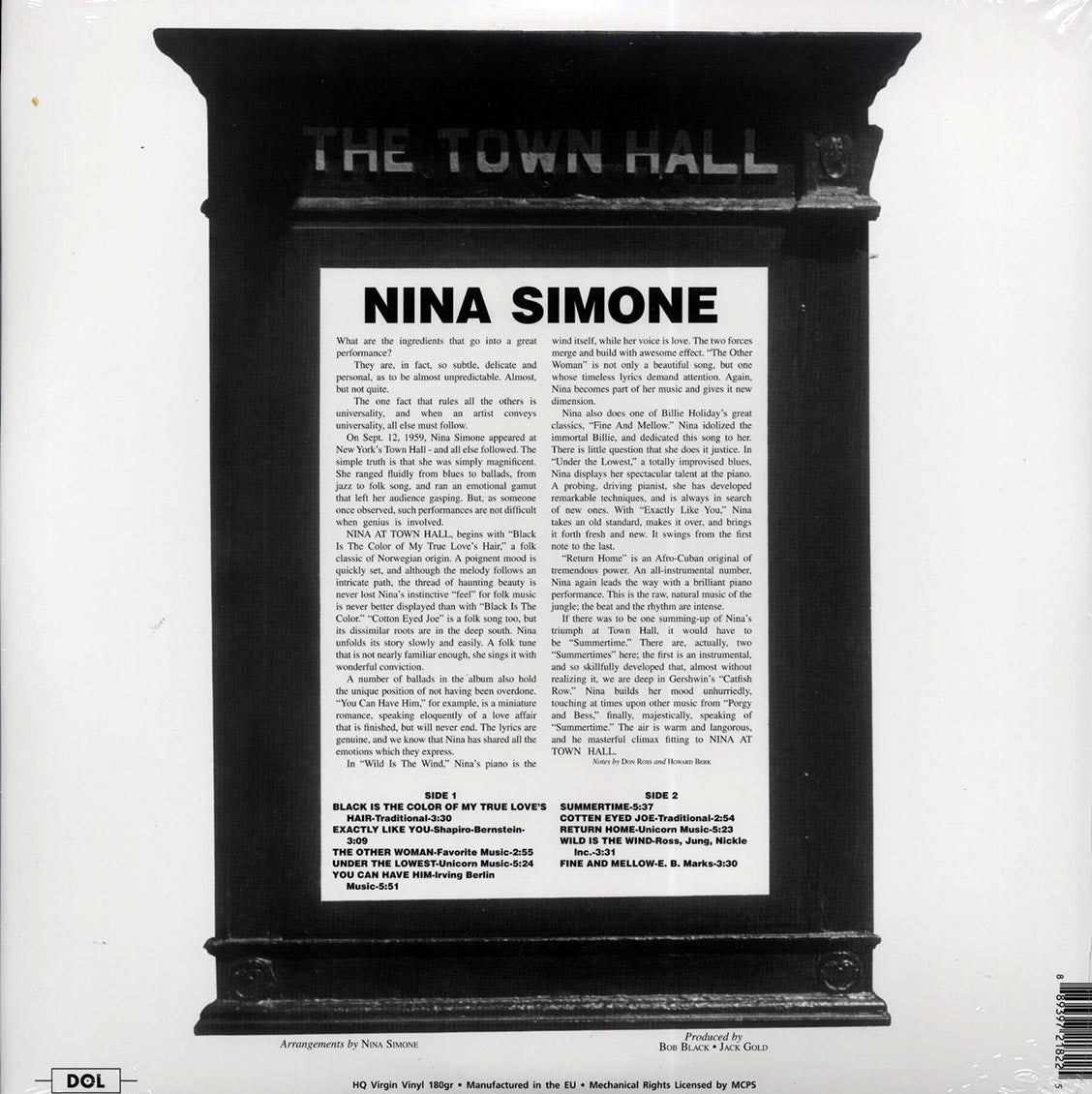 Nina Simone - At Town Hall (180g)