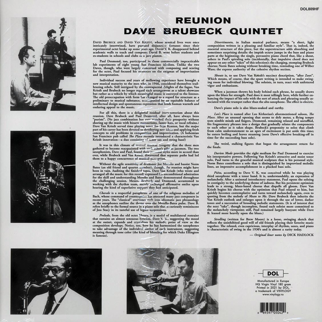 Dave Brubek Quintet - Re-Union (180g) (yellow vinyl)