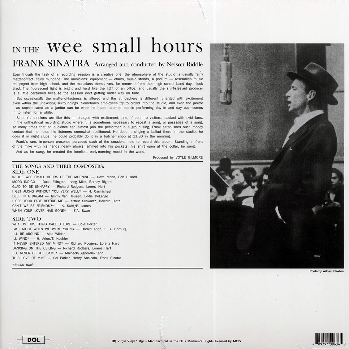 Frank Sinatra - In The Wee Small Hours (180g) (blue vinyl)