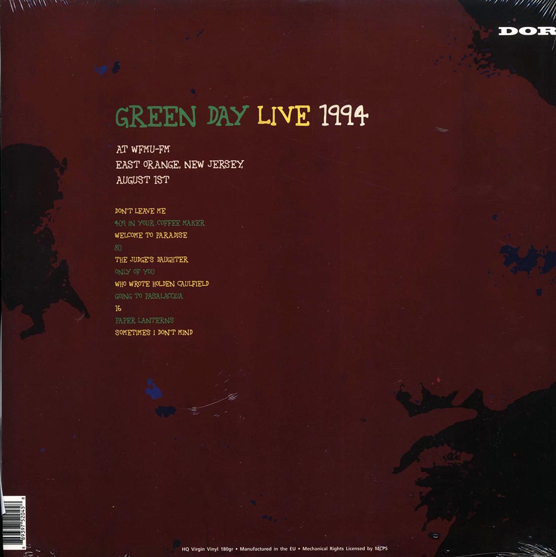Green Day - Live 1994: East Orange, New Jersey (180g) (white vinyl)