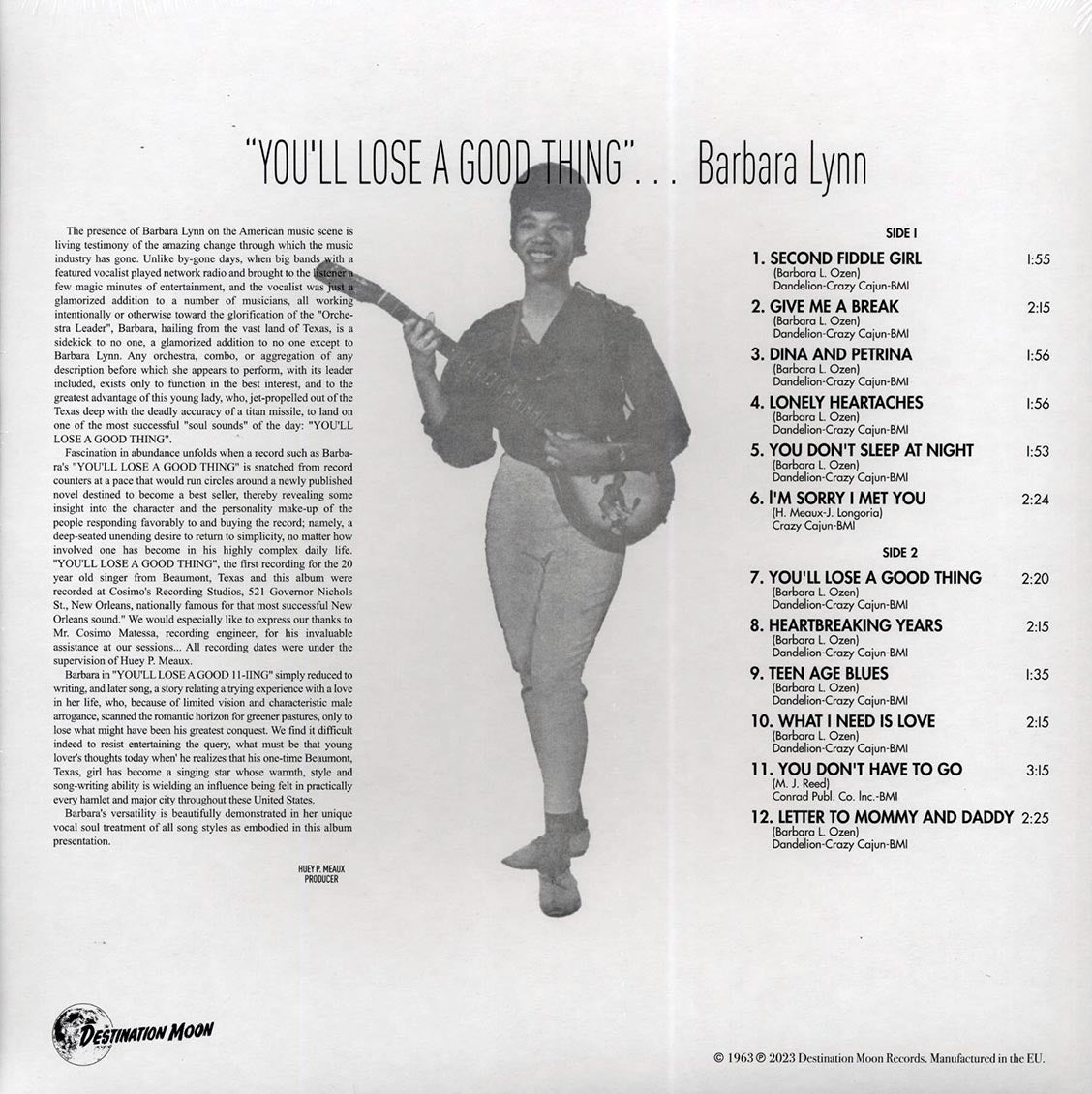 Barbara Lynn - You'll Lose A Good Thing (ltd. 500 copies made) (clear vinyl)