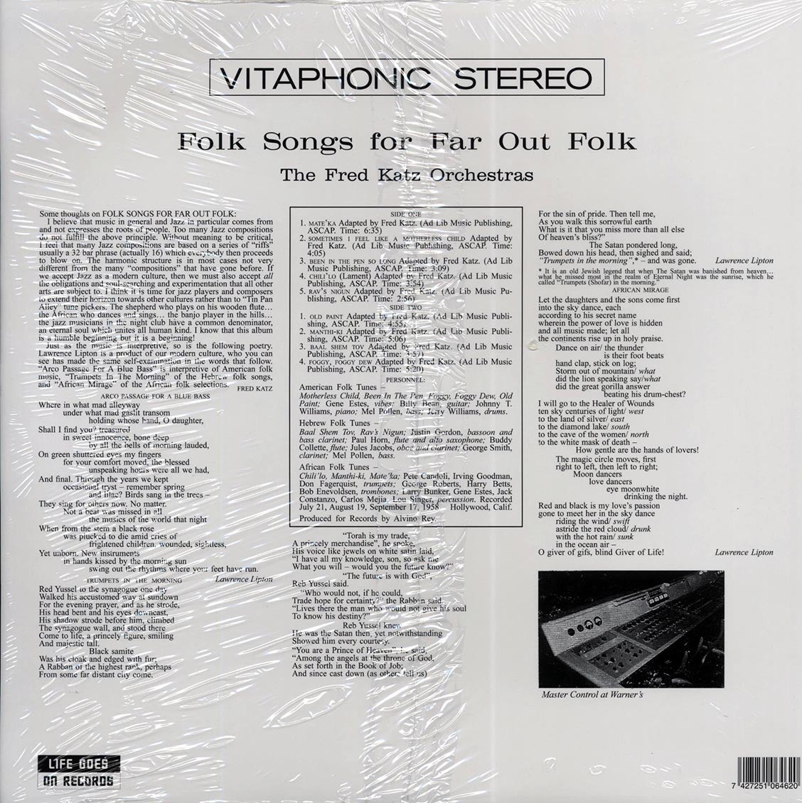 The Fred Katz Orchestras - Folk Songs For Far Out Folk