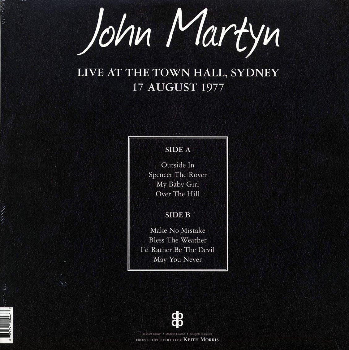 John Martyn - Live At The Town Hall, Sydney, 17 August 1977