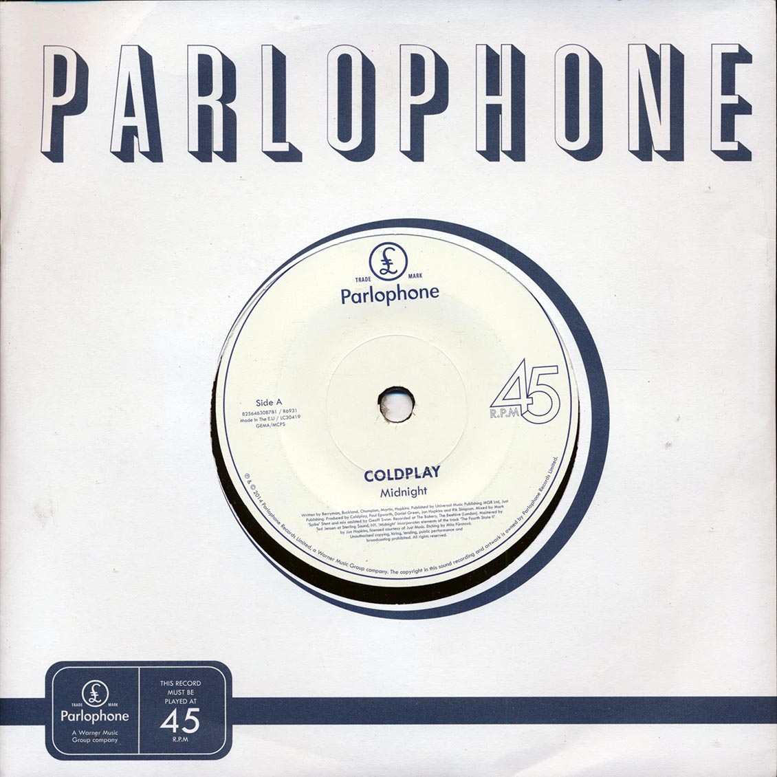 Coldplay - Midnight  /  Blank (RSD 2014) (Etched)