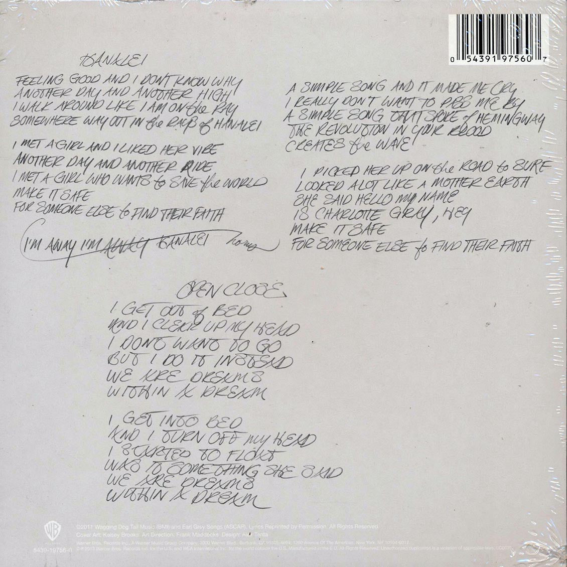 Red Hot Chili Peppers - Hanelei  /  Red Hot Chili Peppers - Open Close
