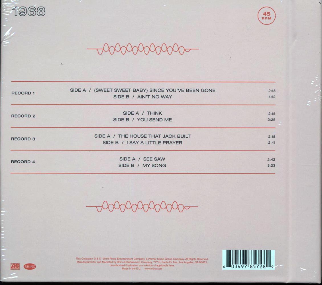 Aretha Franklin - The Atlantic Singles 1968 (4 X 7" Box Set) (casebound set) (RSD 2019) (box set)