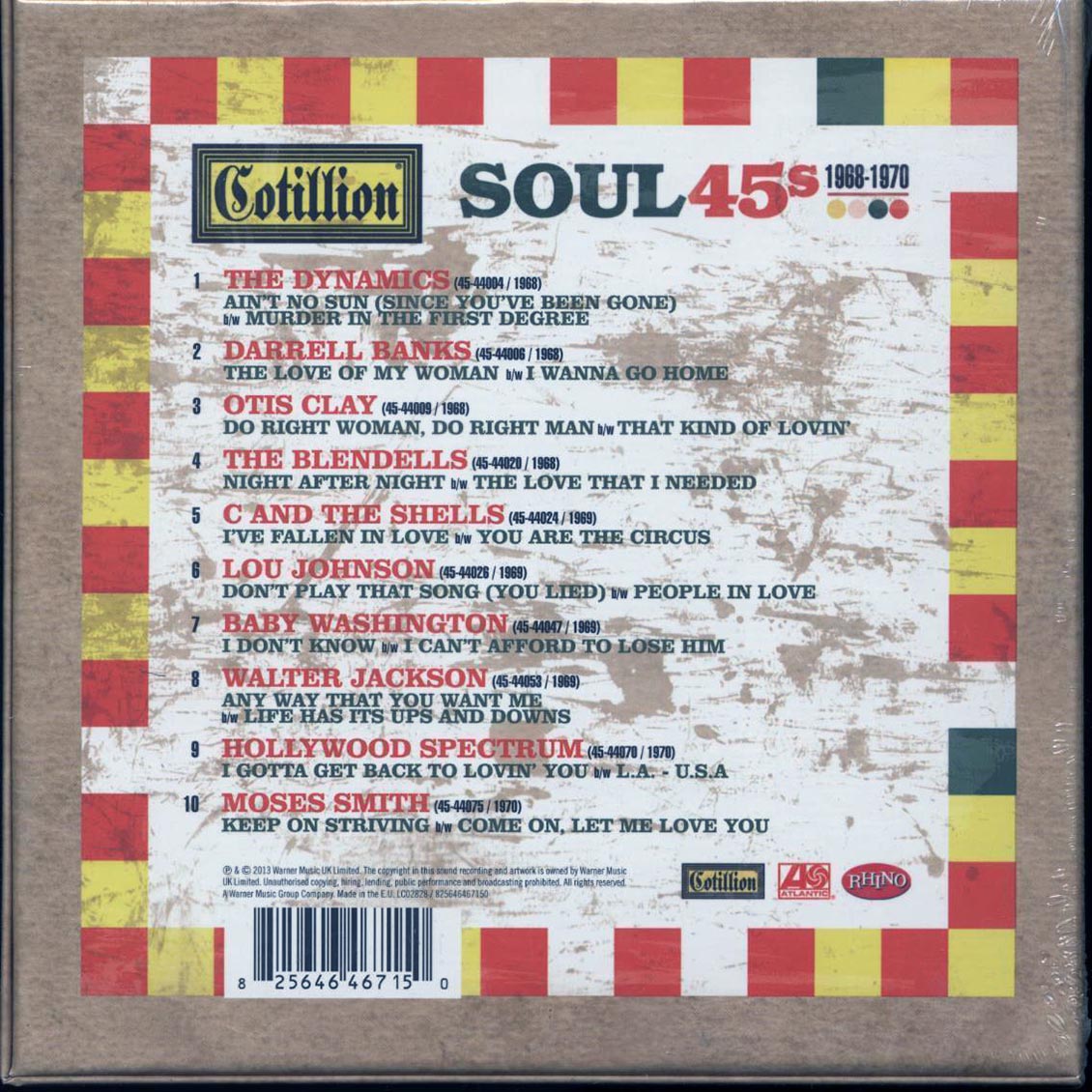 The Dynamics, Darrell Banks, Otis Clay, Etc. - Cotillion Soul 45s 1968-1970 (10 X 7" Box Set) (RSD 2014) (box set) (remastered)